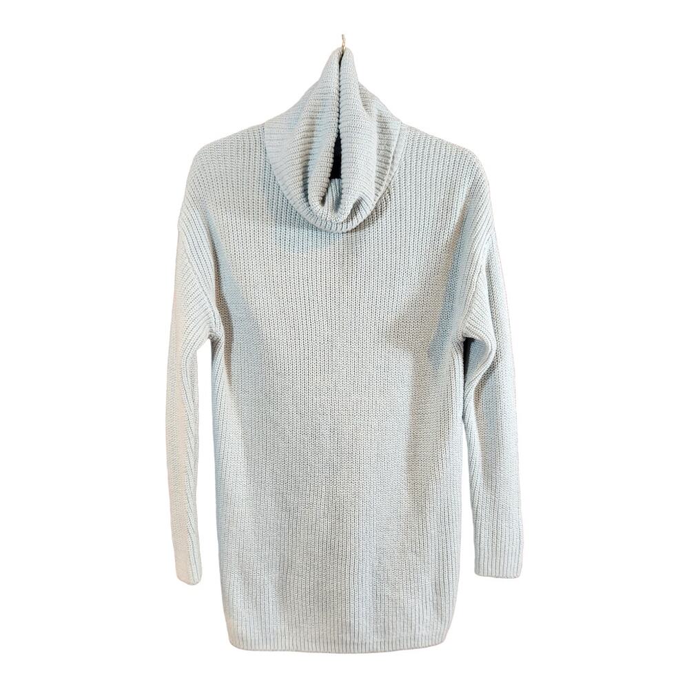 Halogen Oversized Drop Shoulder Ribbed Knit Turtleneck Sweater Women's XS NWT